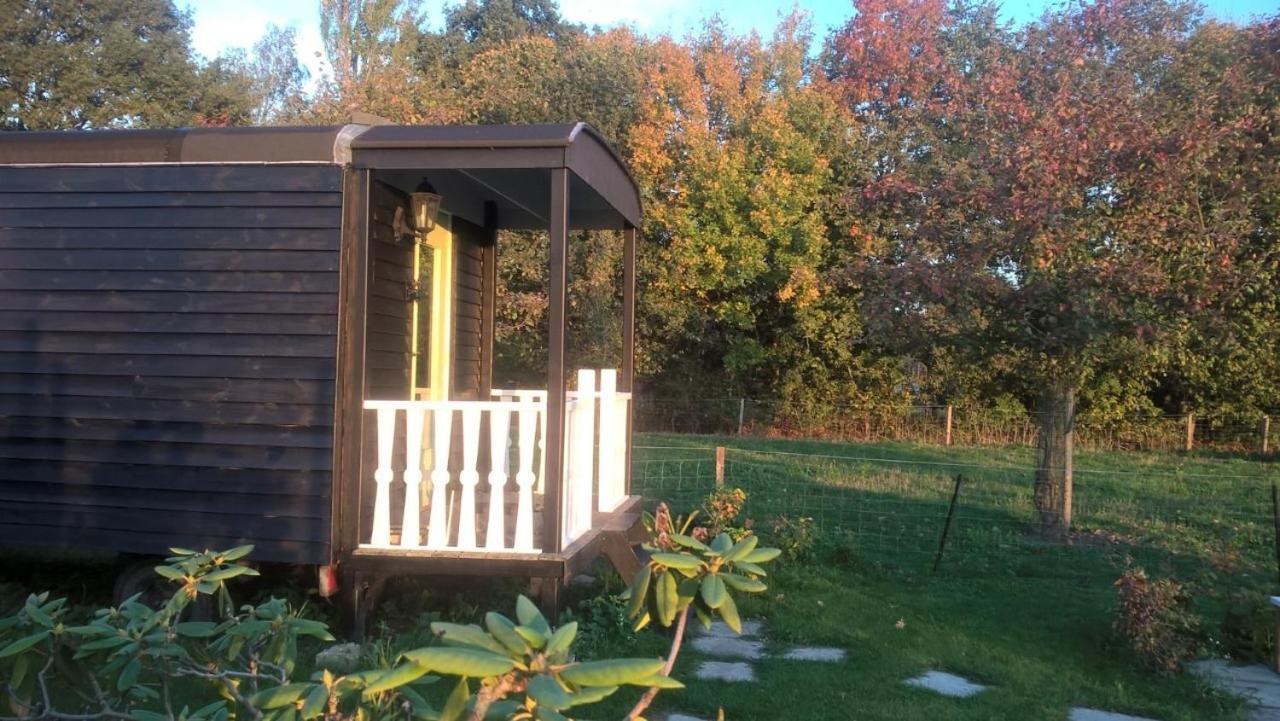 Onstwedde Pipowagen Elsebein Groningen Westerwolde Unieke Ligging Met Eigen Tuin En Vrij Uitzicht Over Veld Naar Natuurgebied المظهر الخارجي الصورة